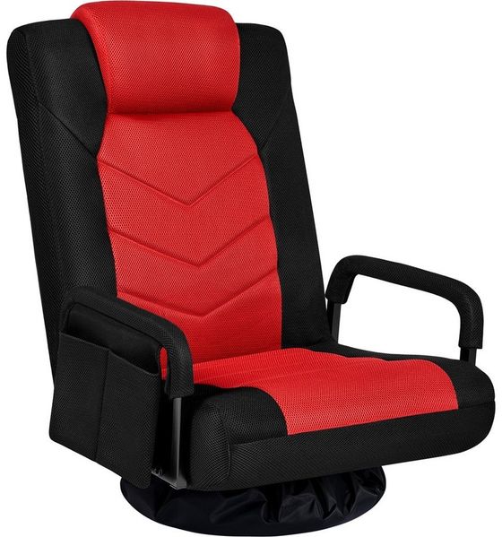 Yaheetech Gaming-Stuhl Bodenstuhl 360° Drehbar, Verstellbare Relaxstuhl Meditationsstuhl 360° Floor Chair Sitzsessel