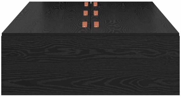 vidaXL Aufbewahrungsbettgestell Schwarz Eichen-Optik 70 x 190 cm 3335414 Bild 5