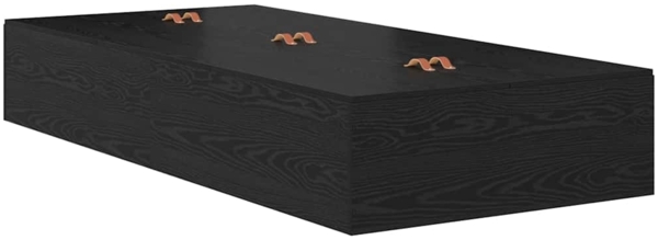 vidaXL Aufbewahrungsbettgestell Schwarz Eichen-Optik 70 x 190 cm 3335414 Bild 7