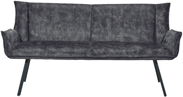 Bank Utrecht / Utah B, Stoff, Webstoff, Anthrazit, 182 x 87 x 68 cm