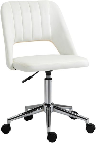 Bürostuhl 49 x 60 x 79-91 cm aus Polyester in Beige, höhenverstellbar & drehbar, 1 St. Bild 4