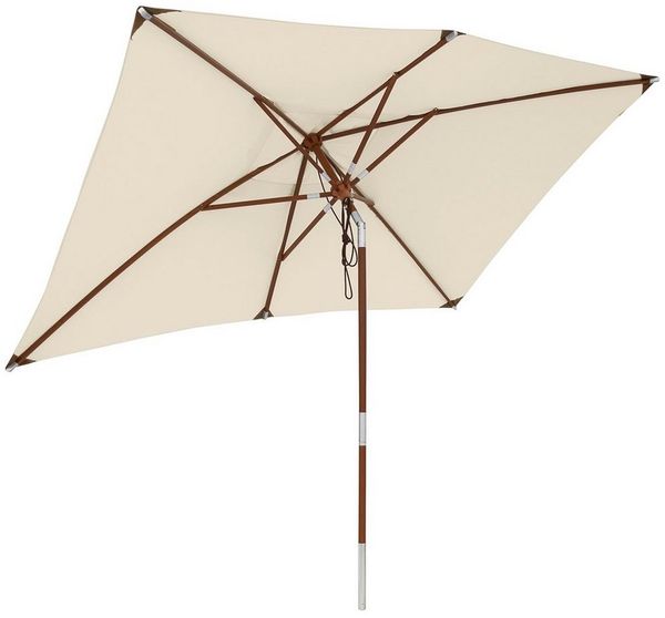 anndora-sonnenschirm Sonnenschirm 2x3 Meter Balkonschirm rechteckig knickbar, LxB: 200,00x300,00 cm, wasserabweisende Beschichtung