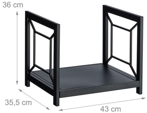 Relaxdays Modernes Kaminholzregal aus Metall Bild 4
