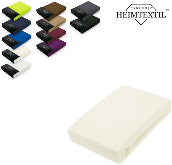 Frottee Spannbettlaken Rundumgummizug Marke 120 x 200 cm Naturweiß