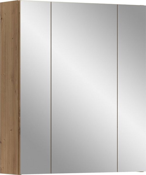 Badezimmerspiegelschrank >Ice< in artisan oak - 60x70x18cm (BxHxT)
