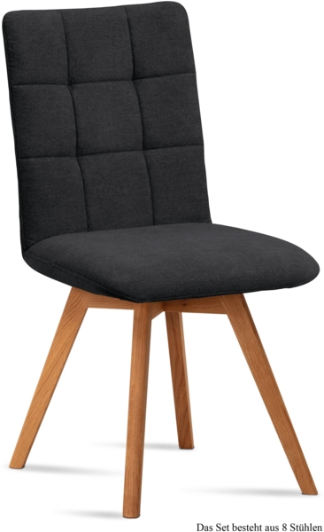 Esszimmerstuhl (8er-Set) Dinny 47x91x60 Eiche geölt/Anthrazit
