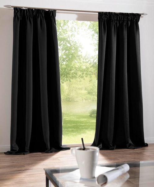 DecoHome24 Gardine Brillant (2 St), Kräuselband, blickdicht, blickdicht