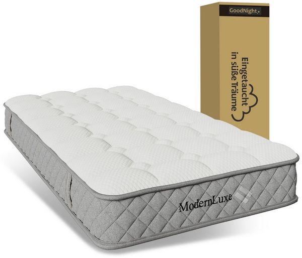 Kaltschaummatratze Orthopädische Matratze, Mattress mit 7-Zonen-Taschenfederkern, Ulife, 20 cm hoch, Härtegrad H3, 20 cm Höhe, 4 Griffe + Vakuumverpackt