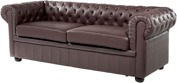 Sofa Set Leder braun 4-Sitzer CHESTERFIELD Bild 5