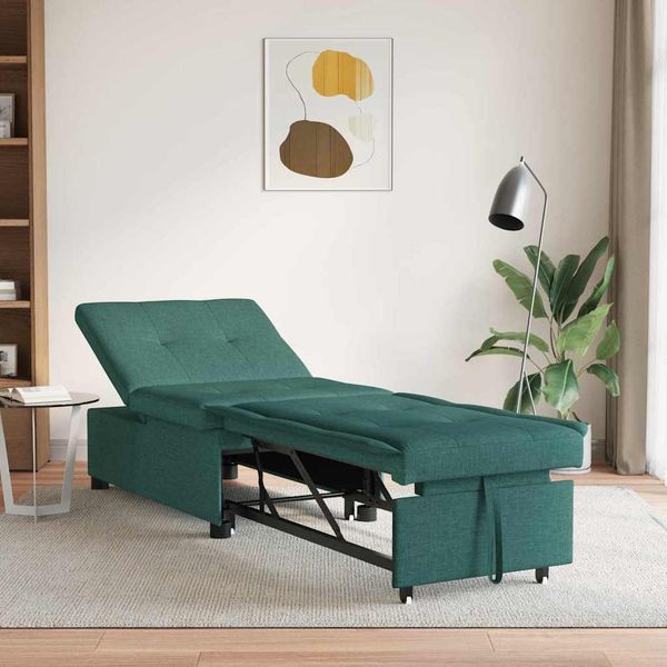 vidaXL Schlafsofa Ausziehbar Dunkelgrün 194 x 50 x 82 cm Stoff 42008586