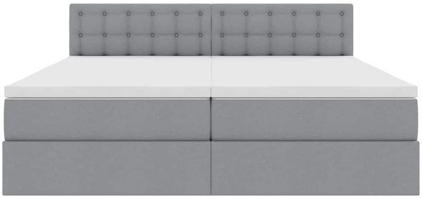 vidaXL Aufbewahrungsbett mit Matratze Hellgrau 180 x 200 cm Kunstleder 3370949 Bild 10