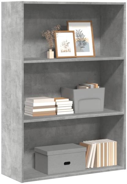 vidaXL Bücherregal Betongrau 80x30x114 cm Holzwerkstoff 857934