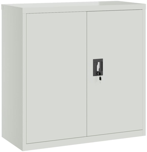 vidaXL Aktenschrank mit 2 Türen Grau 90 cm Stahl 20114