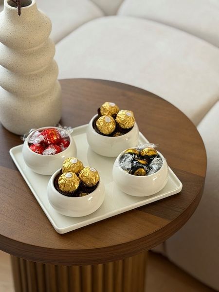 EKA Snackschale Chubby Snack Set, Porzellan, (5-tlg)