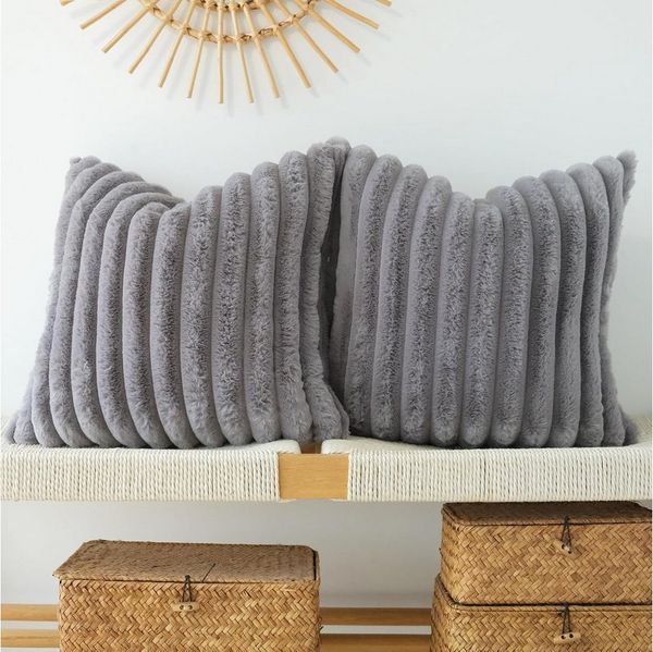 OKWISH Kissenbezüge 2er Set Kissenbezug Kissenhülle Kopfkissenbezug Kissen Bezug Weich, (2 Stück), 45x45 doppelseitige Sofakissen Couchkissen Schlafzimmer Reißverschluss