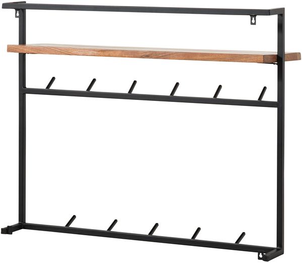 Wandgarderobe Akazie 100x30x80 natur lackiert MELBOURNE #108