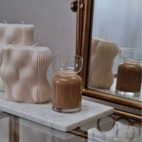 Zoha Glas Sanduhr Glas 2er Set Getränkebecher Cocktail - 330 ml Heißgetränke Kaffeeglas, Glas, Trinkglas Cocktailgläser Eiskaffeegläser Tee Saft