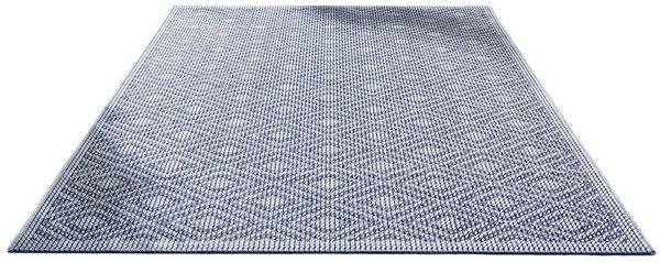 In- und Outdoor Teppich Norrland - Raute, Farbe: Raute Beige Blau, Größe: 80x150 cm