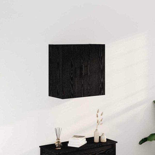 vidaXL Wandmontierter Schrank Schwarz Eichen-Optik 60 x 31 x 60 cm 862945