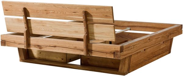 Bett mit Schubladen Eiche 200x200x87 natur geölt BREGENZ #112 Bild 10