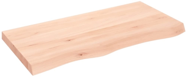 vidaXL Wandregal 100x50x(2-6) cm Massivholz Eiche Unbehandelt 363568
