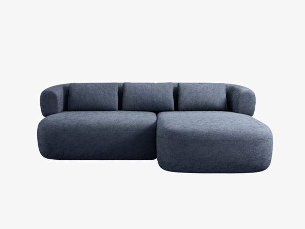 Micadoni 5-Sitzer Ecksofa Jenny Kleine Version Rechts Chenille Perfect Harmony Dunkelblau