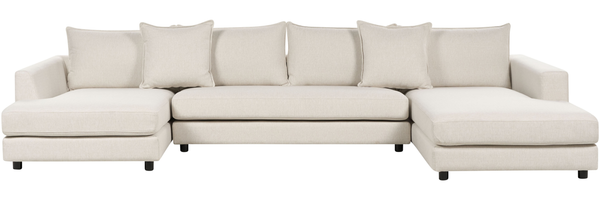 Ecksofa LILVIKEN Stoff Helles Beige Symmetrisch