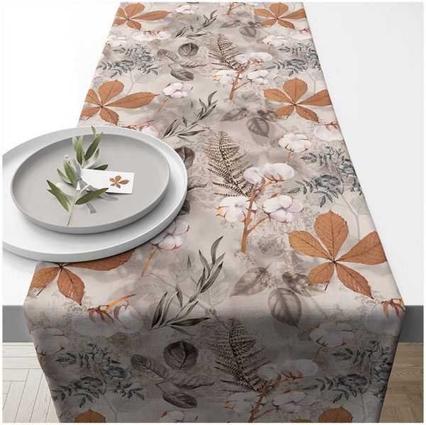 Ambiente® Tischläufer Cotton (1-tlg, 1-teilig), Tischläufer Tischdecke ca. 40x150cm Baumwolle