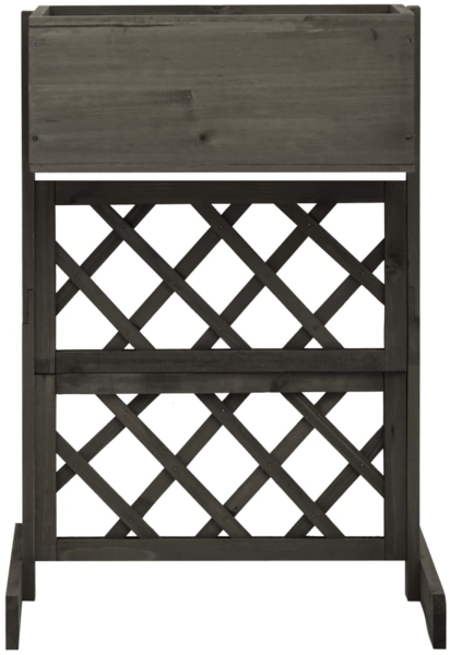 vidaXL Garten-Spalier mit Blumenkasten Grau 45x30x74 cm Tannenholz 314839