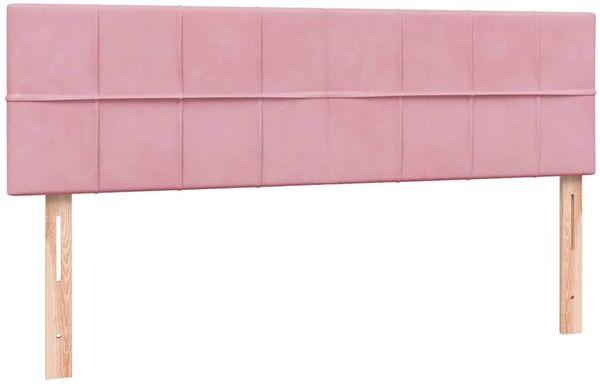 vidaXL Boxspringbett mit Matratze Rosa 140x220 cm Samt 3317570 Bild 7