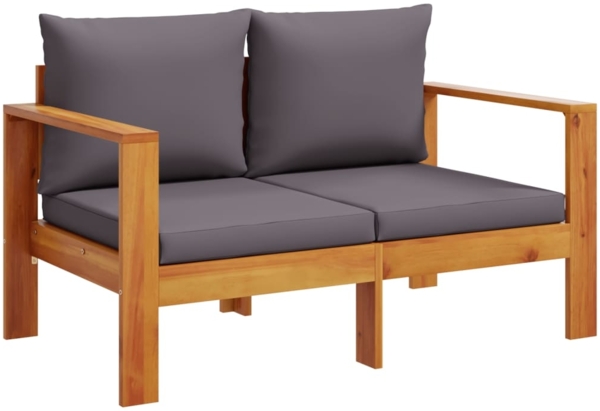 vidaXL Gartensofa mit Kissen 2-Sitzer Massivholz Akazie 367629