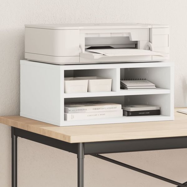 vidaXL Druckerständer Weiß 49x40x22,5 cm Holzwerkstoff 840590