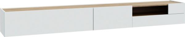 Schwebe Lowboard LEWISVILLE Wandmontage Optik Hellgrau / Valencia Oak