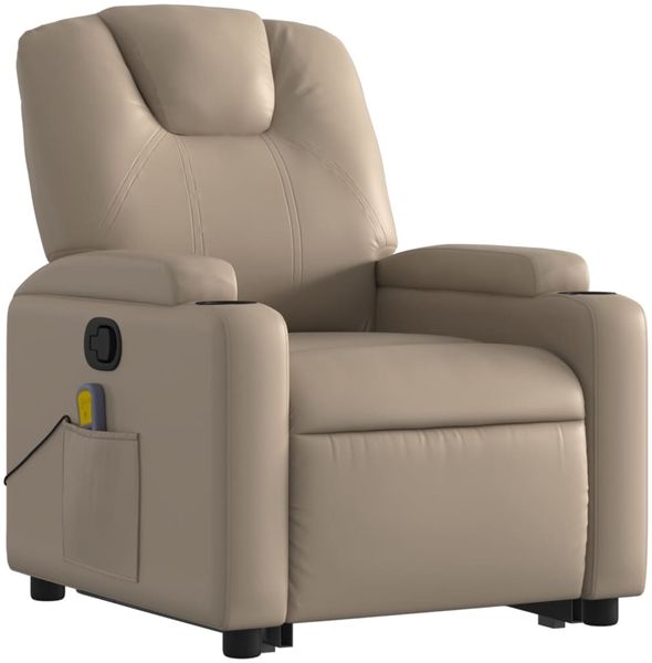 vidaXL Massagesessel mit Aufstehhilfe Cappuccino-Braun Kunstleder 3204443 Bild 5