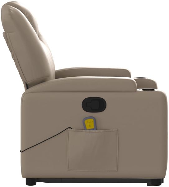 vidaXL Massagesessel mit Aufstehhilfe Cappuccino-Braun Kunstleder 3204443 Bild 10