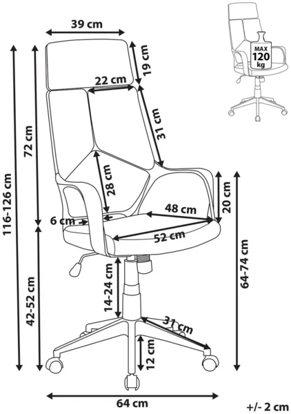 Bürostuhl DELIGHT Kunstleder Taupe Bild 2
