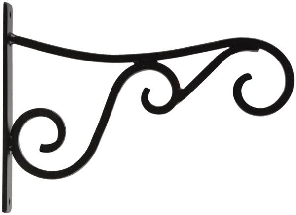 Charmante, große Wandhalterung aus Karbonstahl in schwarz