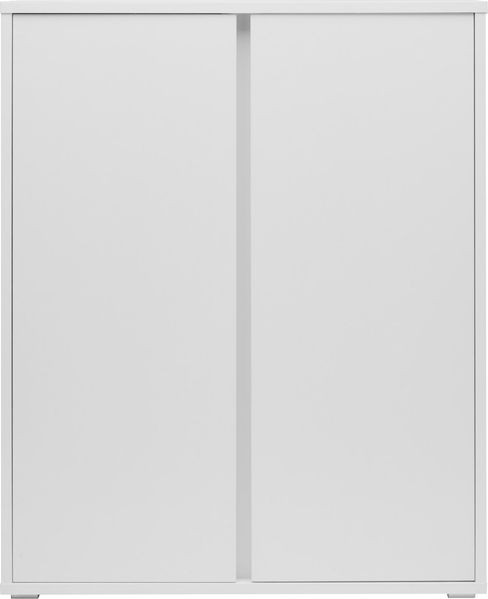XORA 'LIV' Hochschrank mit 2 Drehtüren, Holznachbildung weiß, 97.5 x 120 x 34 cm, 6 Fachböden Bild 2