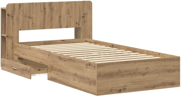 vidaXL Bettgestell mit Stauraum mit Kopfteil Artisan-Eiche 80 x 200 cm 3433702 Bild 4