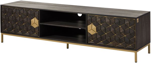 TV-Board Mango 190x45x50 grau geölt DIAMOND #105