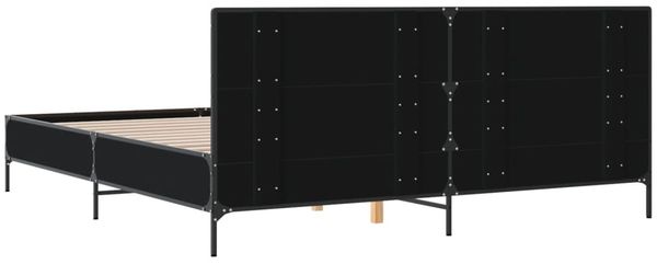 vidaXL Bettgestell Schwarz 180x200 cm Holzwerkstoff und Metall 3280012 Bild 6