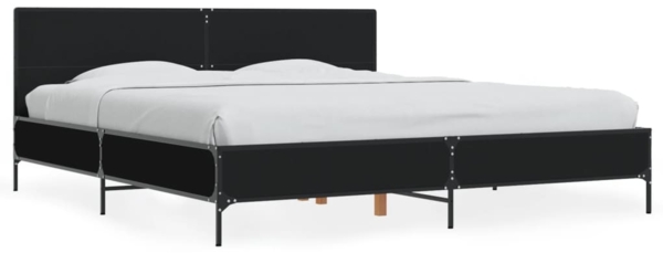 vidaXL Bettgestell Schwarz 180x200 cm Holzwerkstoff und Metall 3280012