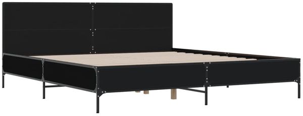 vidaXL Bettgestell Schwarz 180x200 cm Holzwerkstoff und Metall 3280012 Bild 3