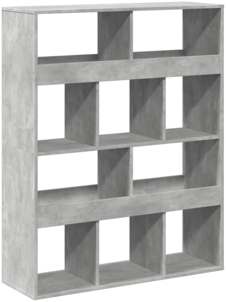 vidaXL Bücherregal Betongrau 100x33x125,5 cm Holzwerkstoff 3309360