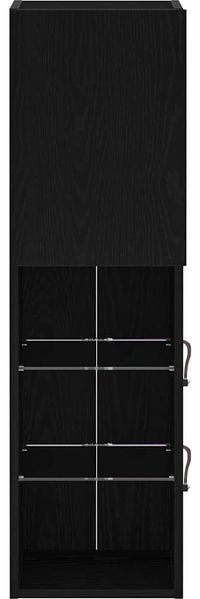 vidaXL TV-Schrankset 2 pcs Schwarz Eichen-Optik 30,5 x 30 x 102 cm 862199 Bild 8