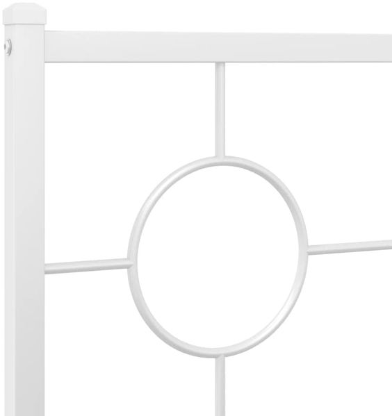 vidaXL Bettgestell mit Kopf- und Fußteil Metall Weiß 140x190 cm 376293 Bild 8