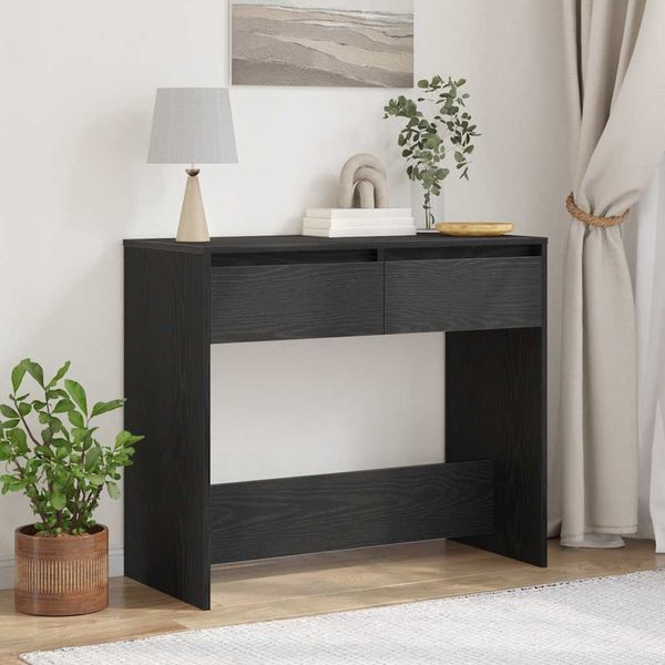 vidaXL Konsolentisch Schwarz Eichen-Optik 89x41x76,5 cm Holzwerkstoff 862081