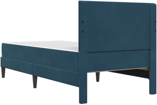 vidaXL Bettgestell mit Matratze mit Kopfteil Blau 100 x 200 cm Samt 3415035 Bild 8