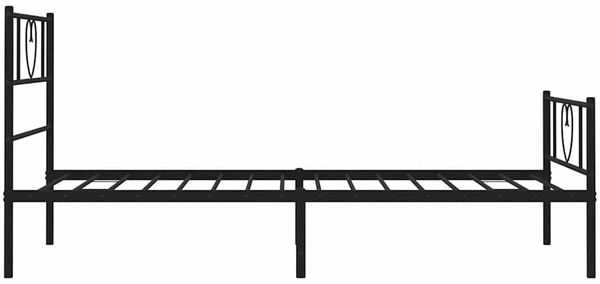 vidaXL Bettgestell mit Kopf- und Fußteil Metall Schwarz 100x200 cm 355476 Bild 7