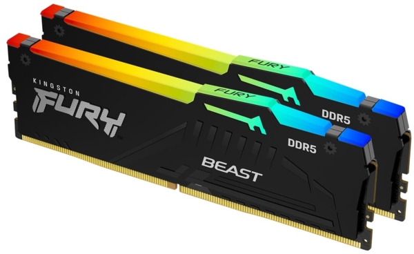 Kingston RAM FURY Beast RGB - 16 GB (2x8 GB Kit) - DDR5 5600 DIMM CL36